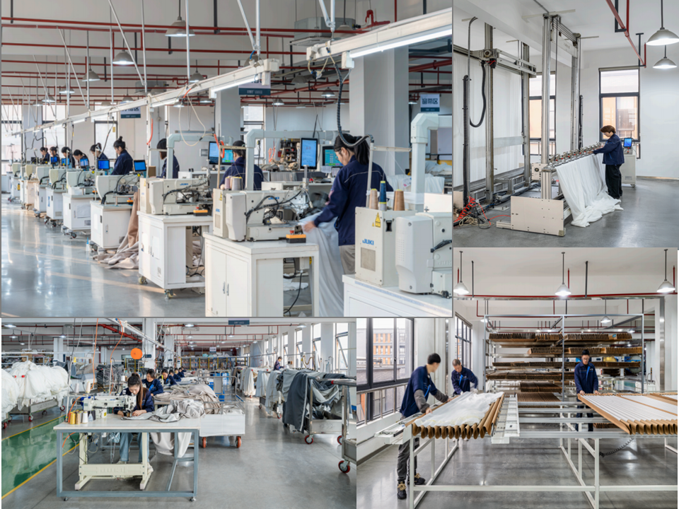 Professional curtain manufacturing and sewing facility